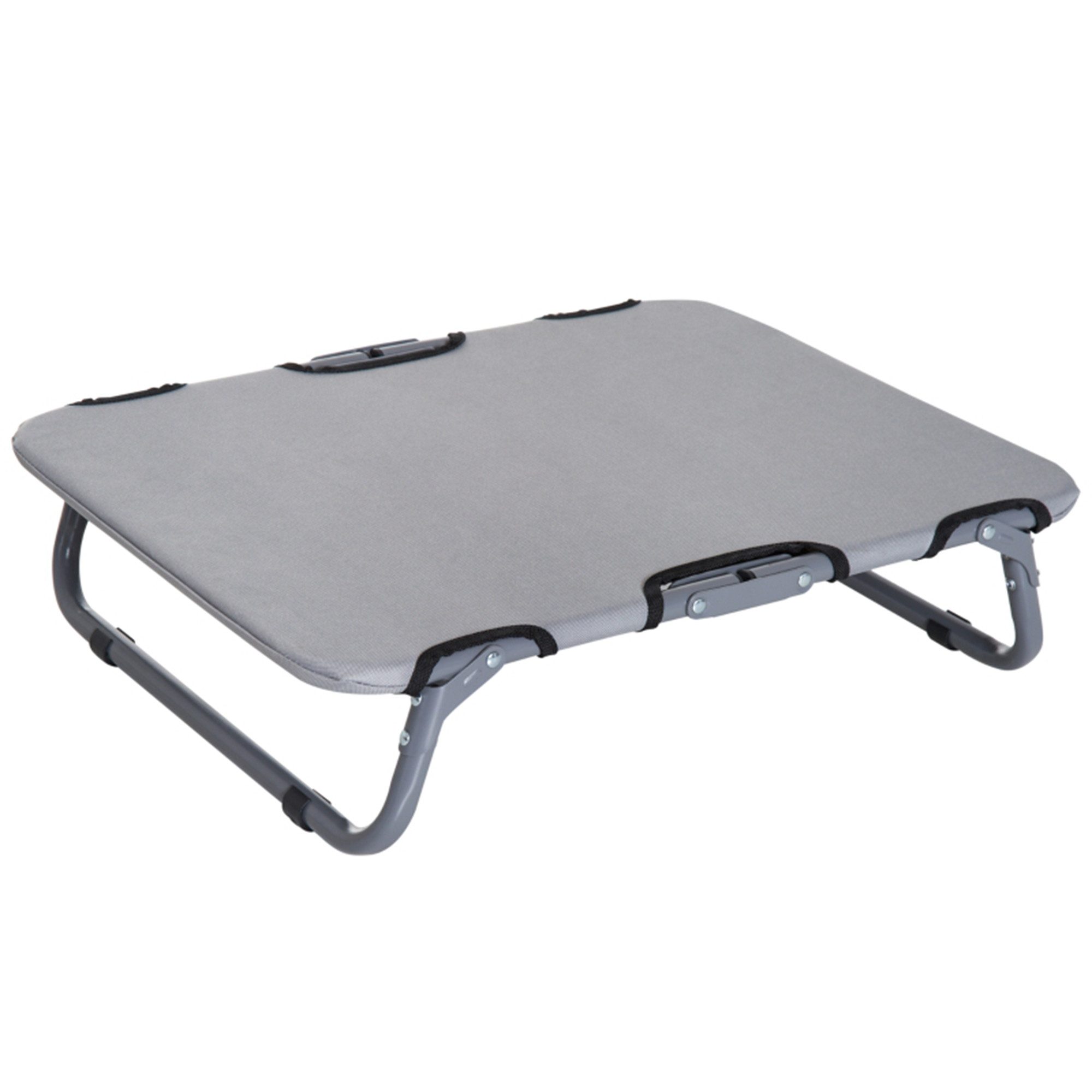 MC Star Tierbett Hundeliege Outdoor Faltbares Hundebett, Katzenbett, Schlafplatz, Grau, 59x46x15cm