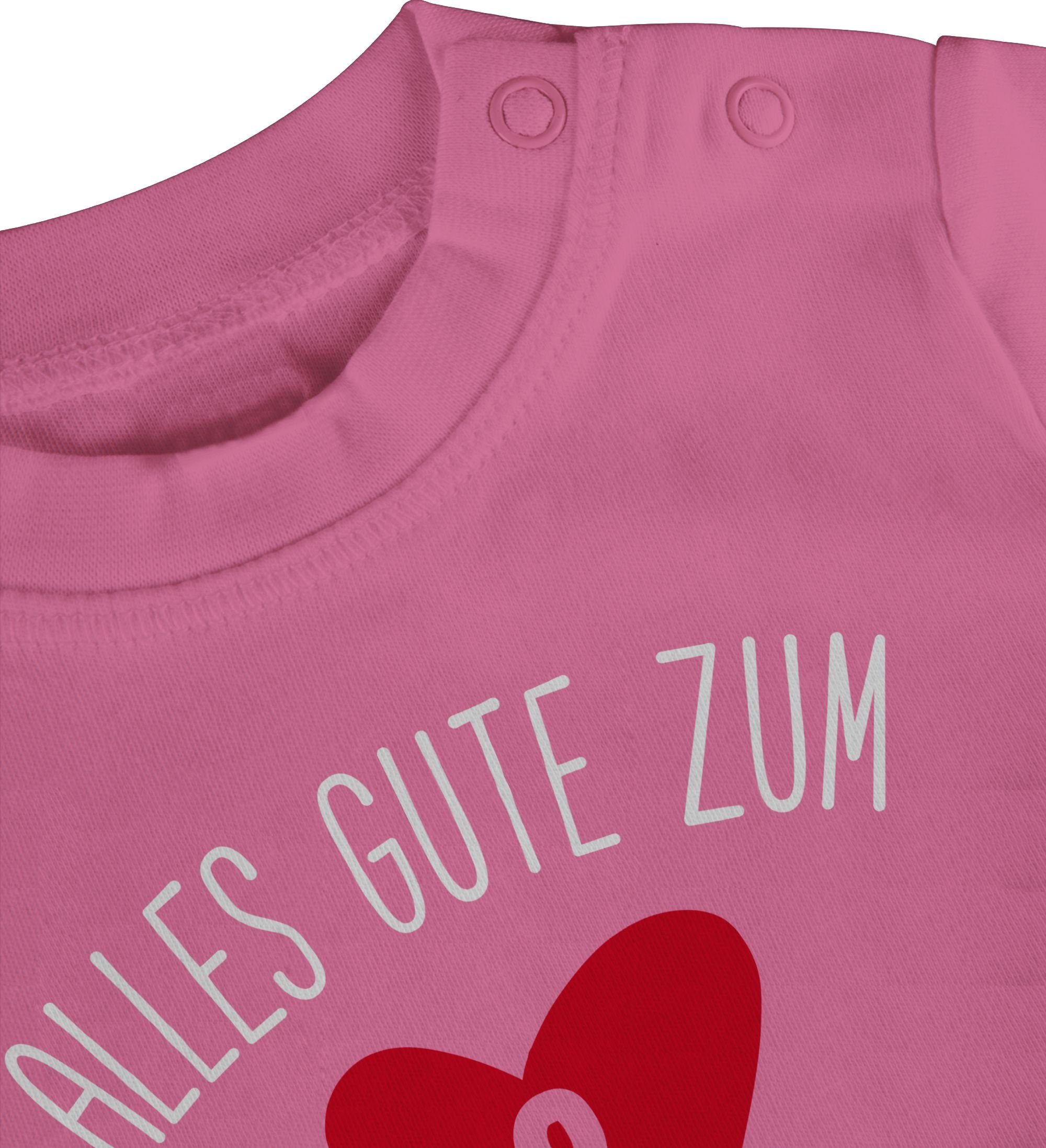 - Vatertag zum 2 Shirtracer Vatertag weiß/rot gute Baby T-Shirt Geschenk Pink zweiten Alles