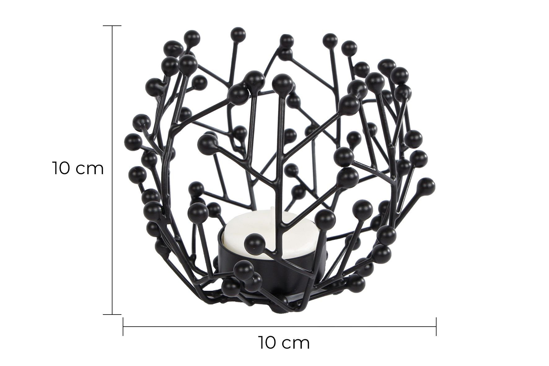 Kerzenständer aus Rivanto (1 Metall St), einer Teelichthalter in extravaganten Twiggy Form,