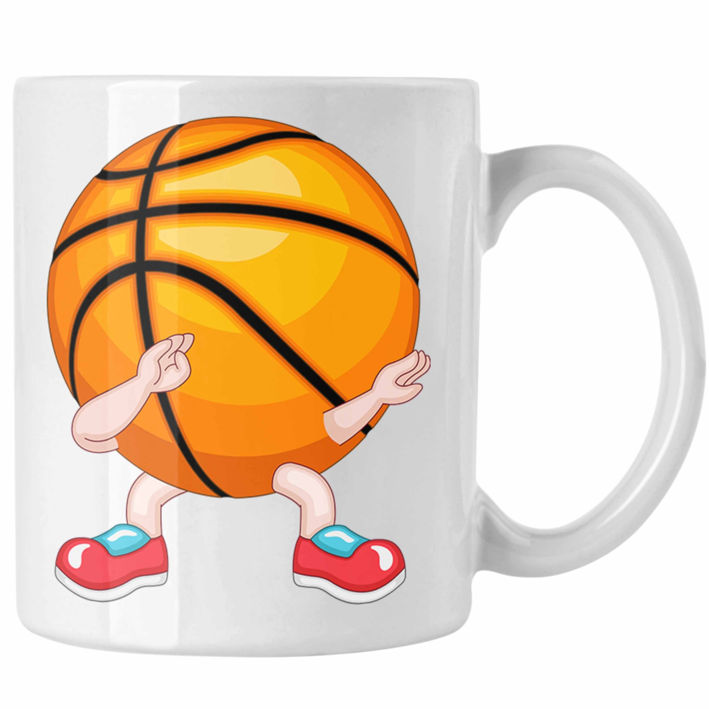 Trendation Tasse Lustige Basketball Tasse Geschenk für Basketball Spieler Coach Trainer Weiss