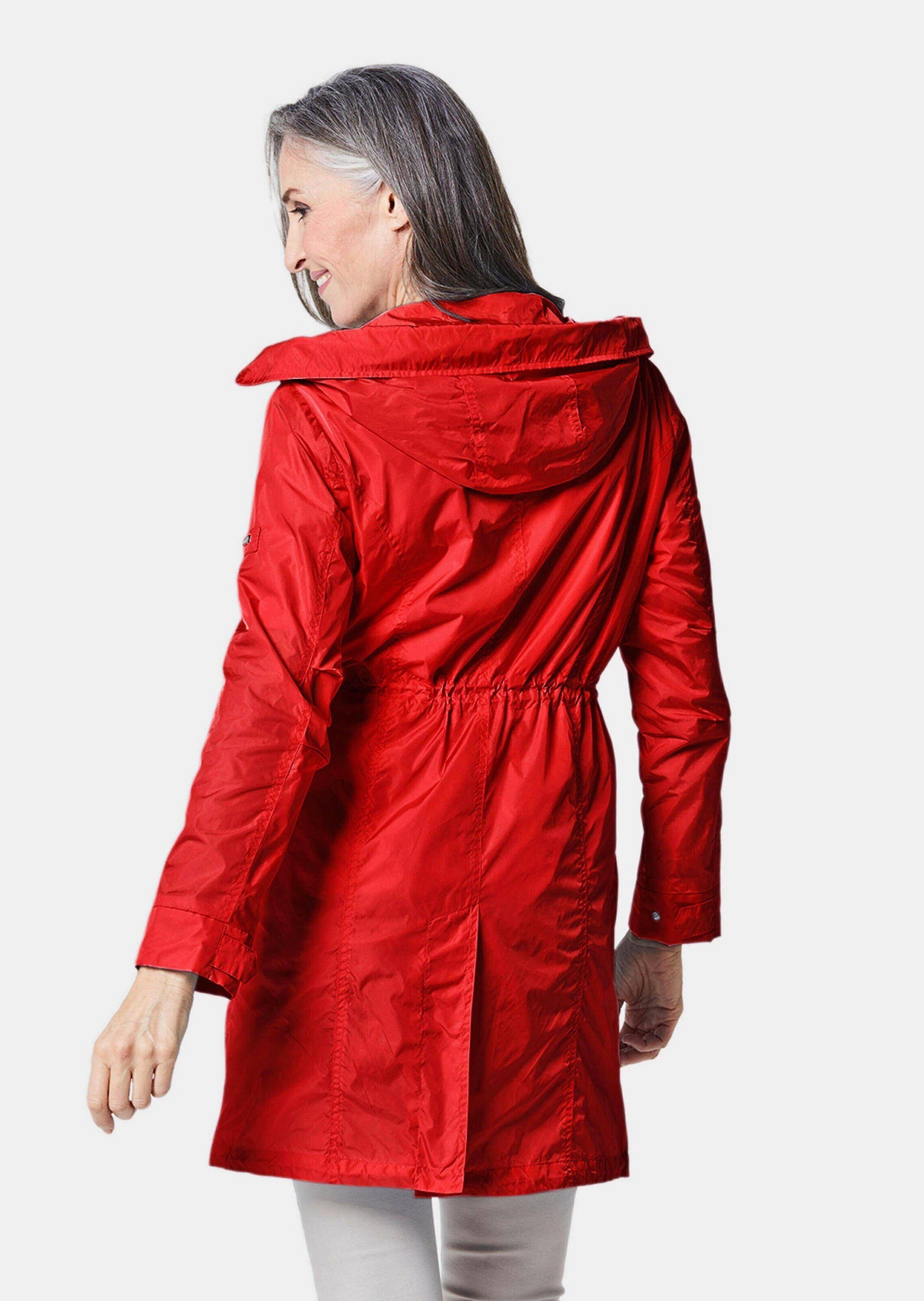GOLDNER Outdoorjacke Modischer Regenparka mit Kapuze Individuelle Weitenregulierung durch Tunnelzüge und variablen Kragen