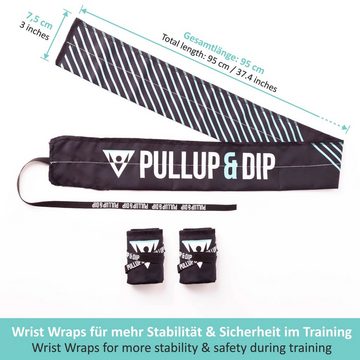 Pullup & Dip Handgelenkbandage Calisthenics Wrist Wraps inkl. Mini-Chalk