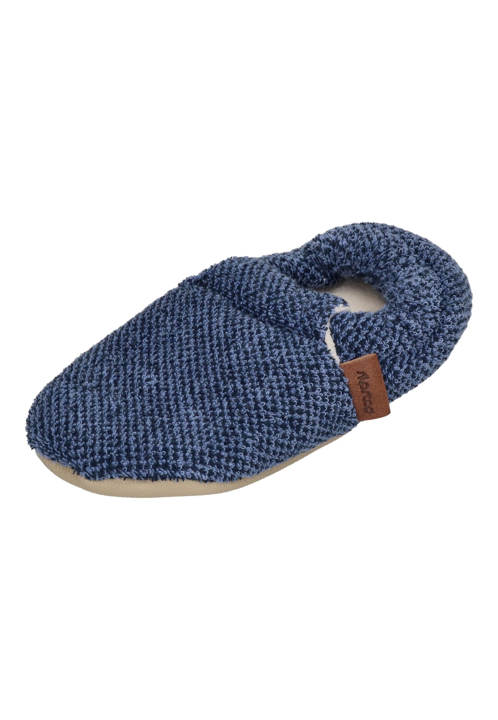 Slipstop INDIGO Hausschuh Dunkelblau Meliert