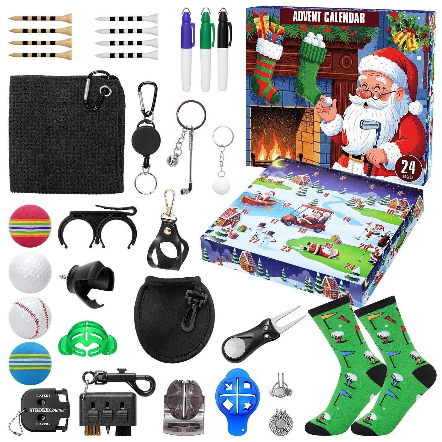 LuxusKollektion befüllbarer Adventskalender Golf Adventskalender 2026 Zubehörset