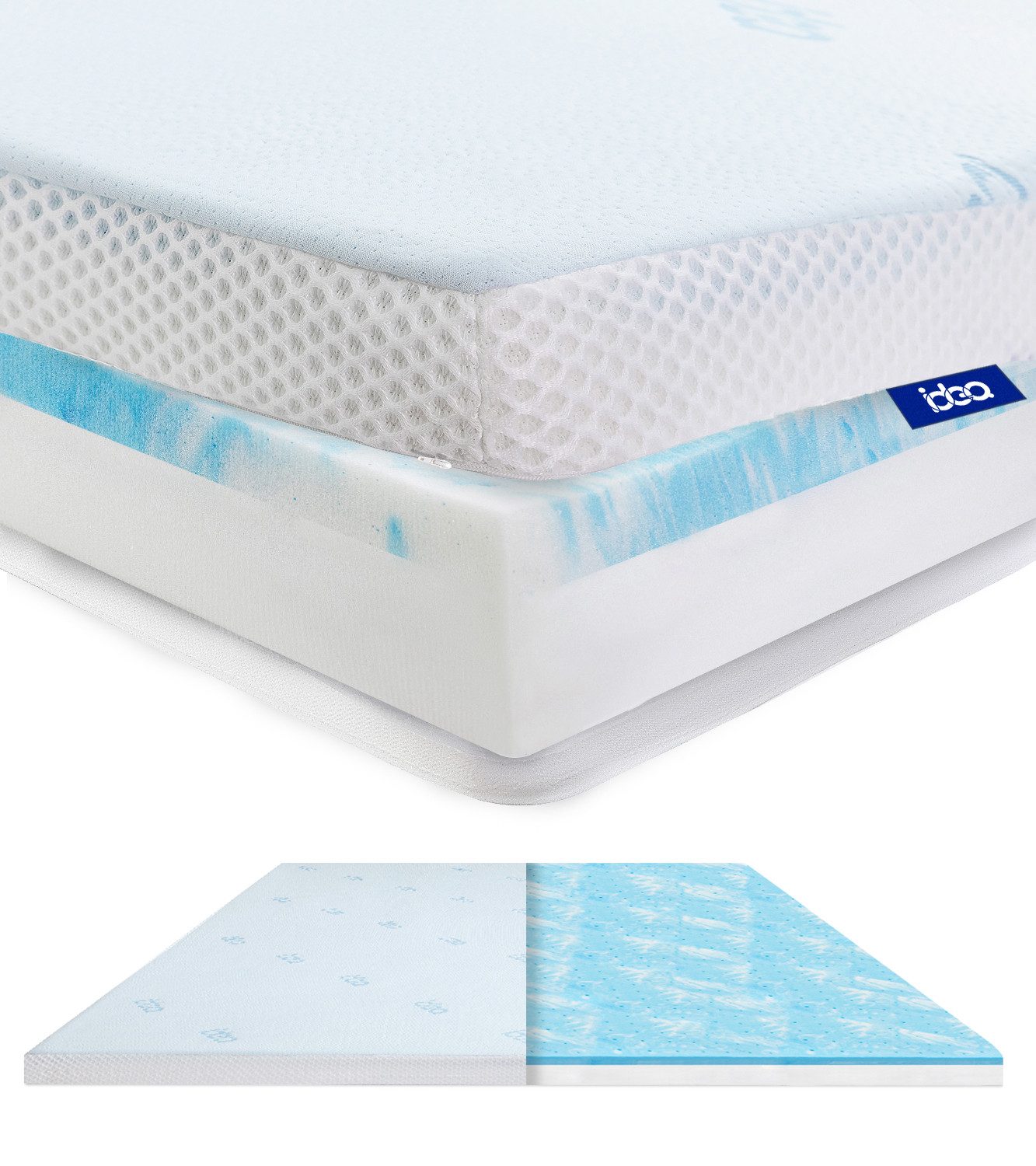 Komfortschaummatratze Topper, Gel Matratzen Topper H3/H4 aus 7,5 cm Höhe Me günstig online kaufen