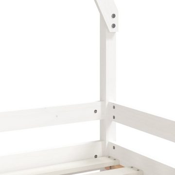 vidaXL Kinderbett Kinderbett Weiß 70x140 cm Massivholz Kiefer