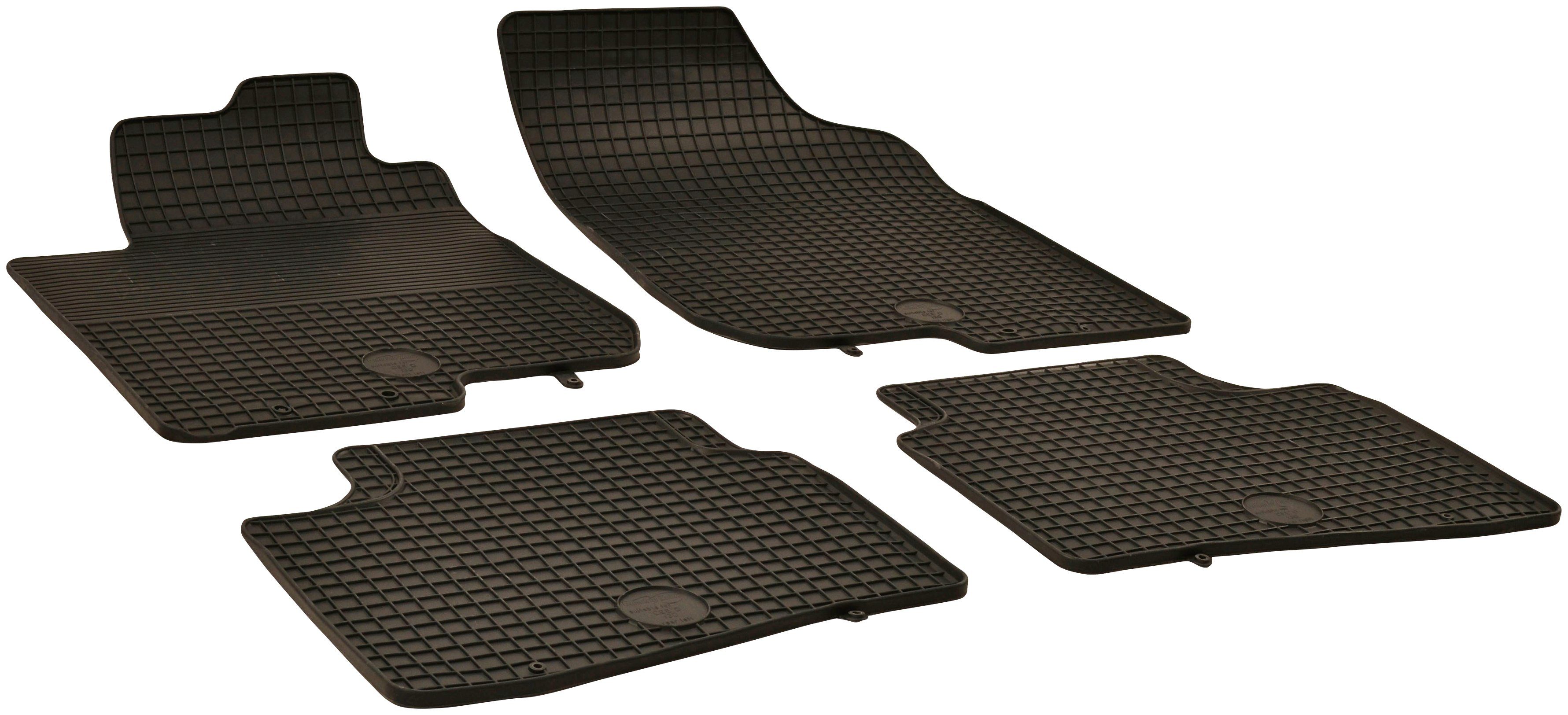 WALSER Passform-Fußmatten (4 St), für Hyundai, Kia cee´d, i30 Kombi, Schrägheck, für Hyundai i30 (FD) 10/2007-06/2012, KIA Ceed (ED) 12/2006-12/2012