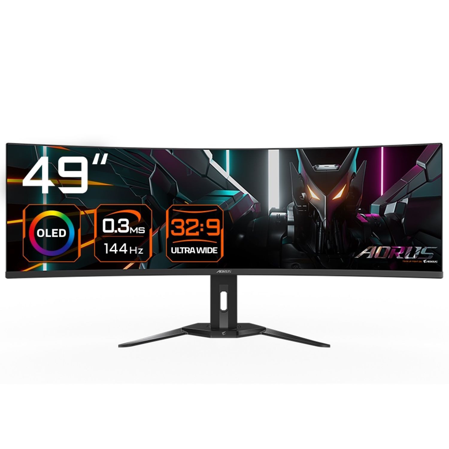 Gigabyte AORUS CO49DQ Curved-Gaming-OLED-Monitor (124,4 cm/49 ", 5120 x 1440 px, DQHD, 144 Hz, FreeSync)