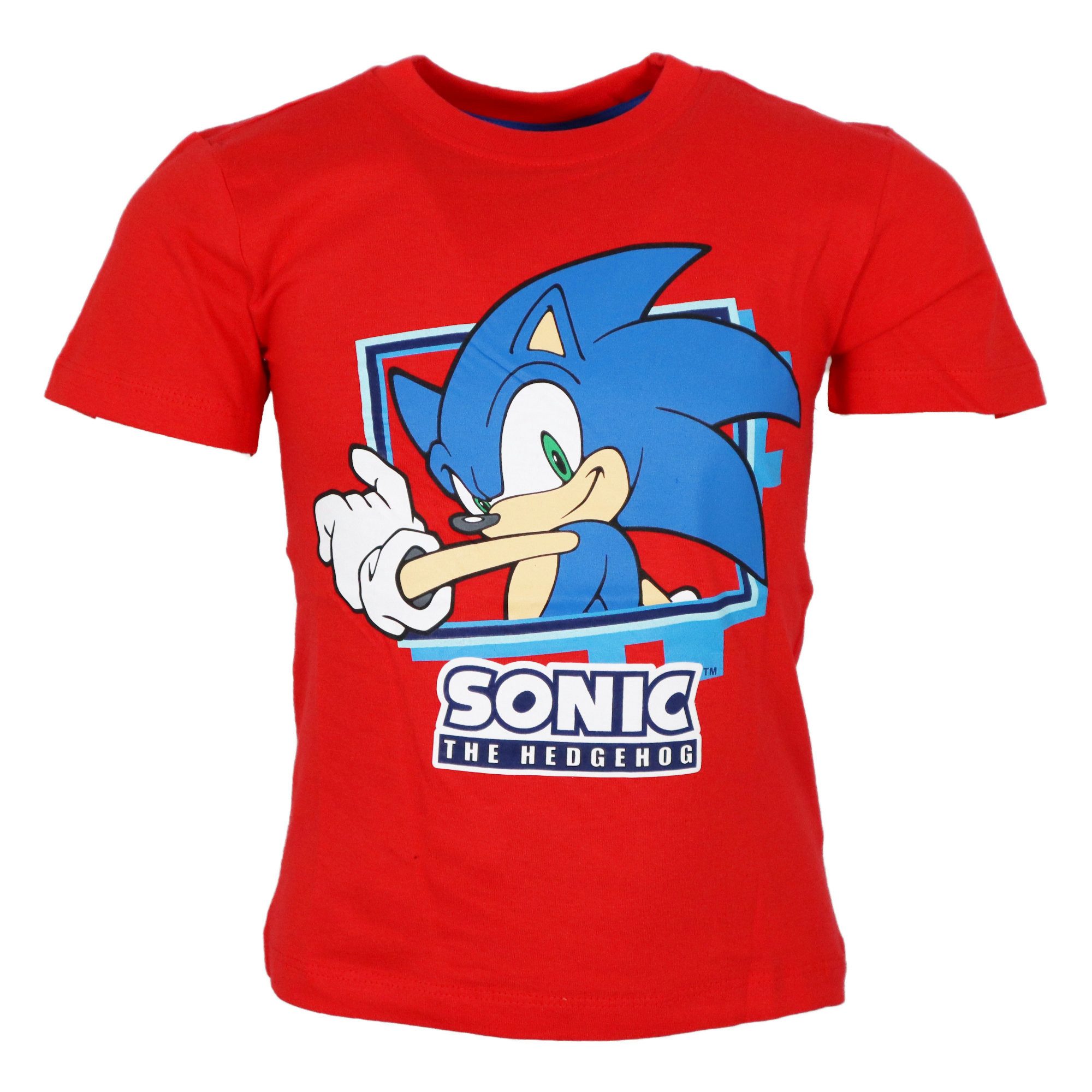 Sonic The Hedgehog Print-Shirt Sonic The Hedgehog Kinder Junge kurzarm T-Shirt Shirt Gr. 98 bis 128, Baumwolle