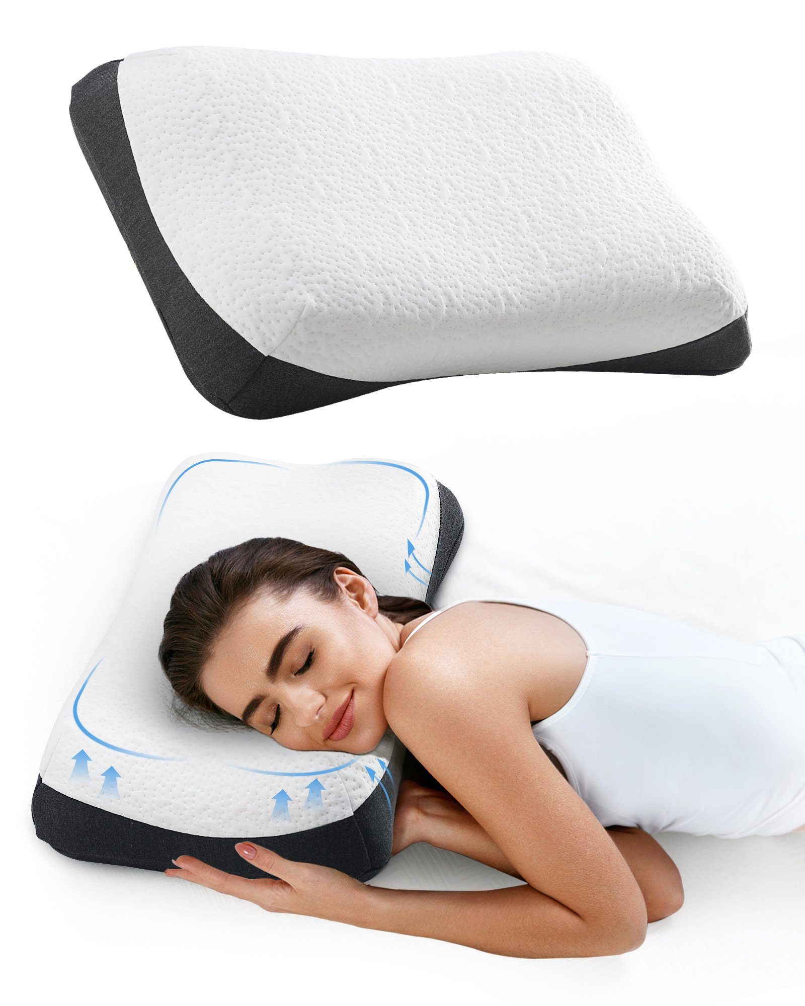 1 Stück Nackenstütze für Nackenschmerzen und Unterstützung, verstellbare  Nackenstütze zum Schlafen – lindert Nackenschmerzen und Druck auf die