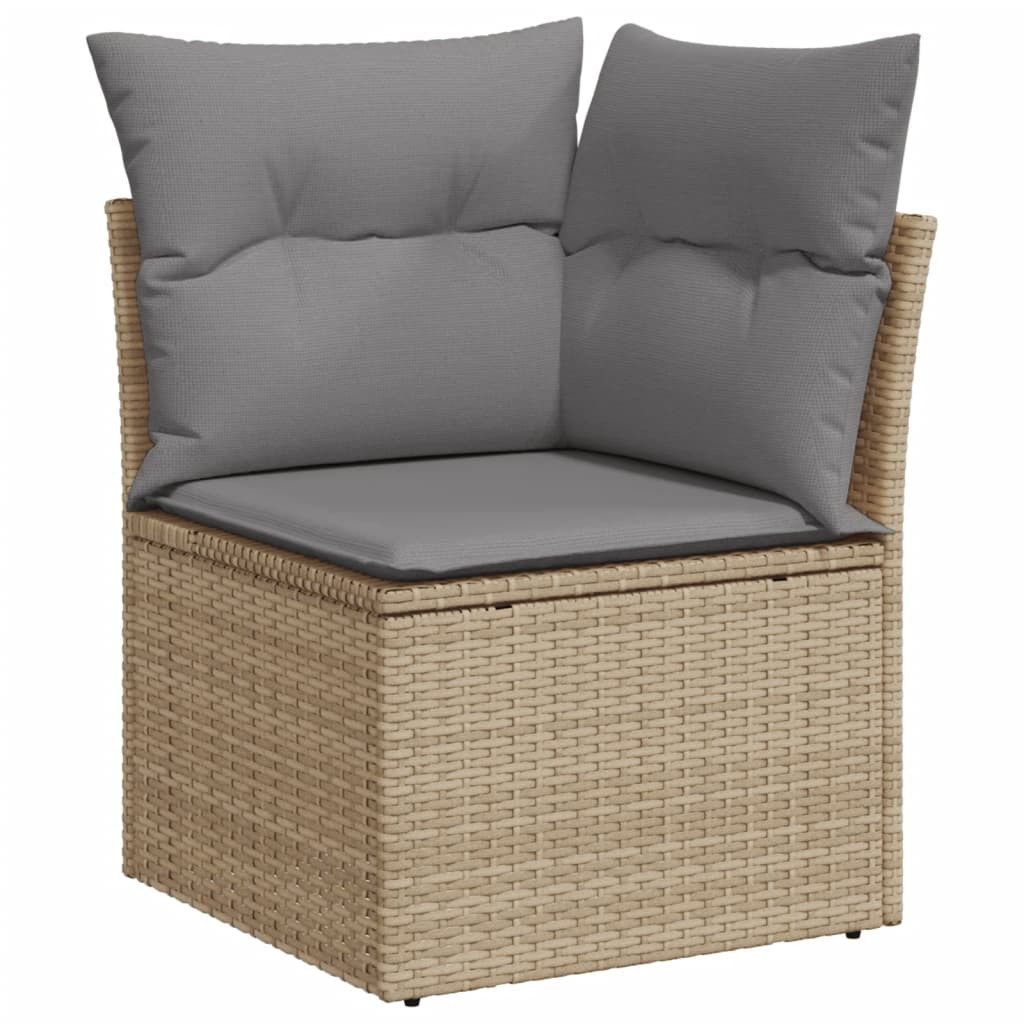 vidaXL Loungesofa Garten-Ecksofa mit Kissen Beige günstig online kaufen