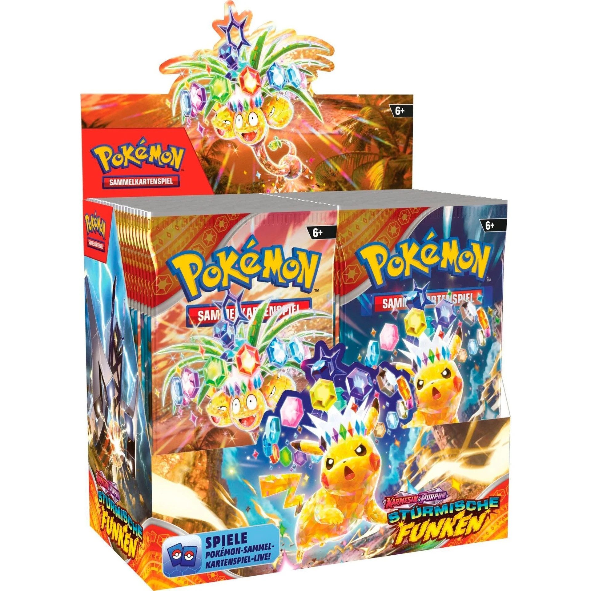 POKEMON JUEGO DE CARTAS Sammelkarte Karmesin & Purpur Stürmische Funken Booster Display 36er Booster - DE, 36 Booster