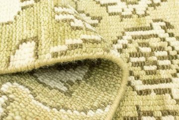 Wollteppich Designer Teppich handgeknüpft beige, morgenland, rechteckig, Höhe: 6 mm, handgeknüpft