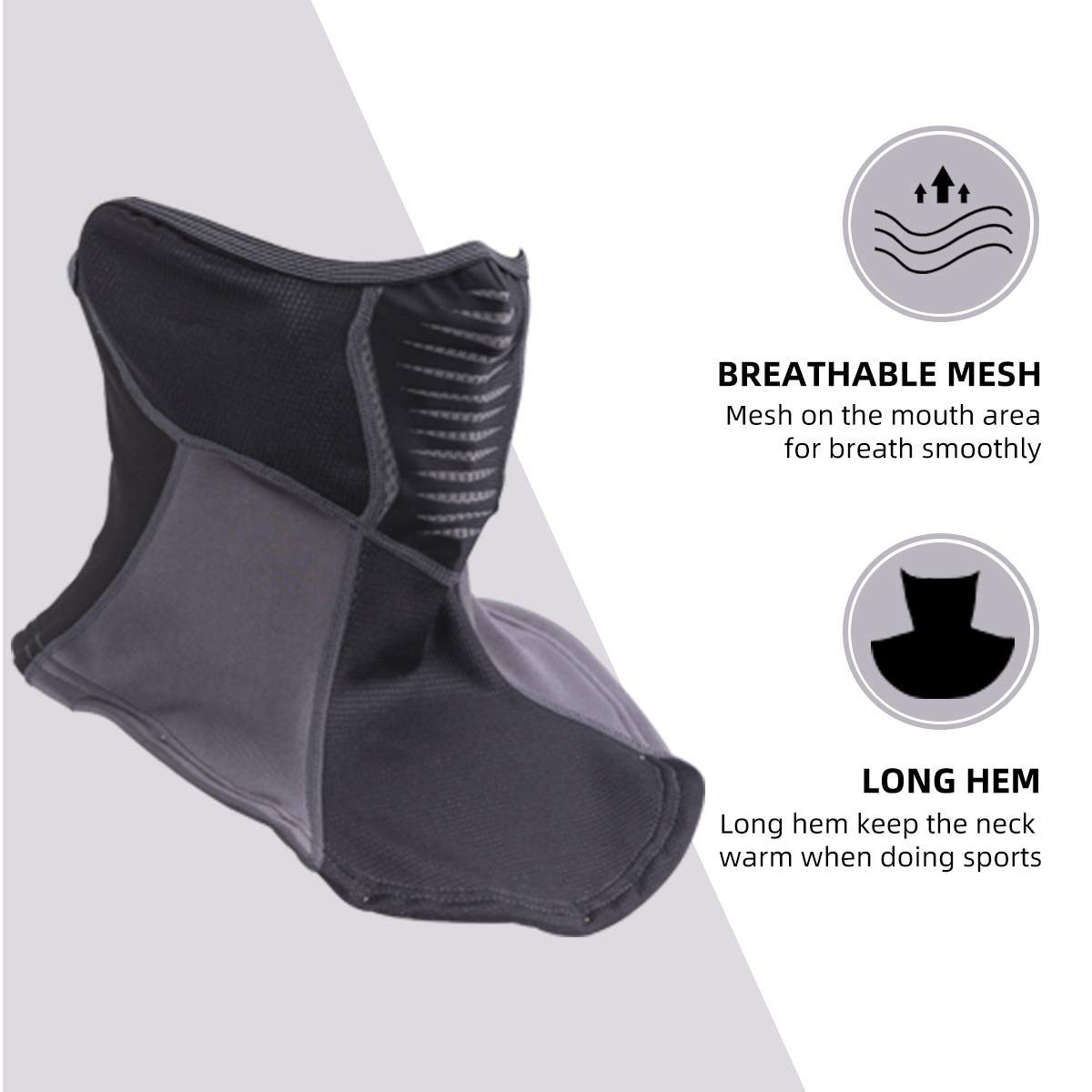 ROCKBROS Sturmhaube Winter Halbe Sturmmaske für Outdoor Aktivitäten