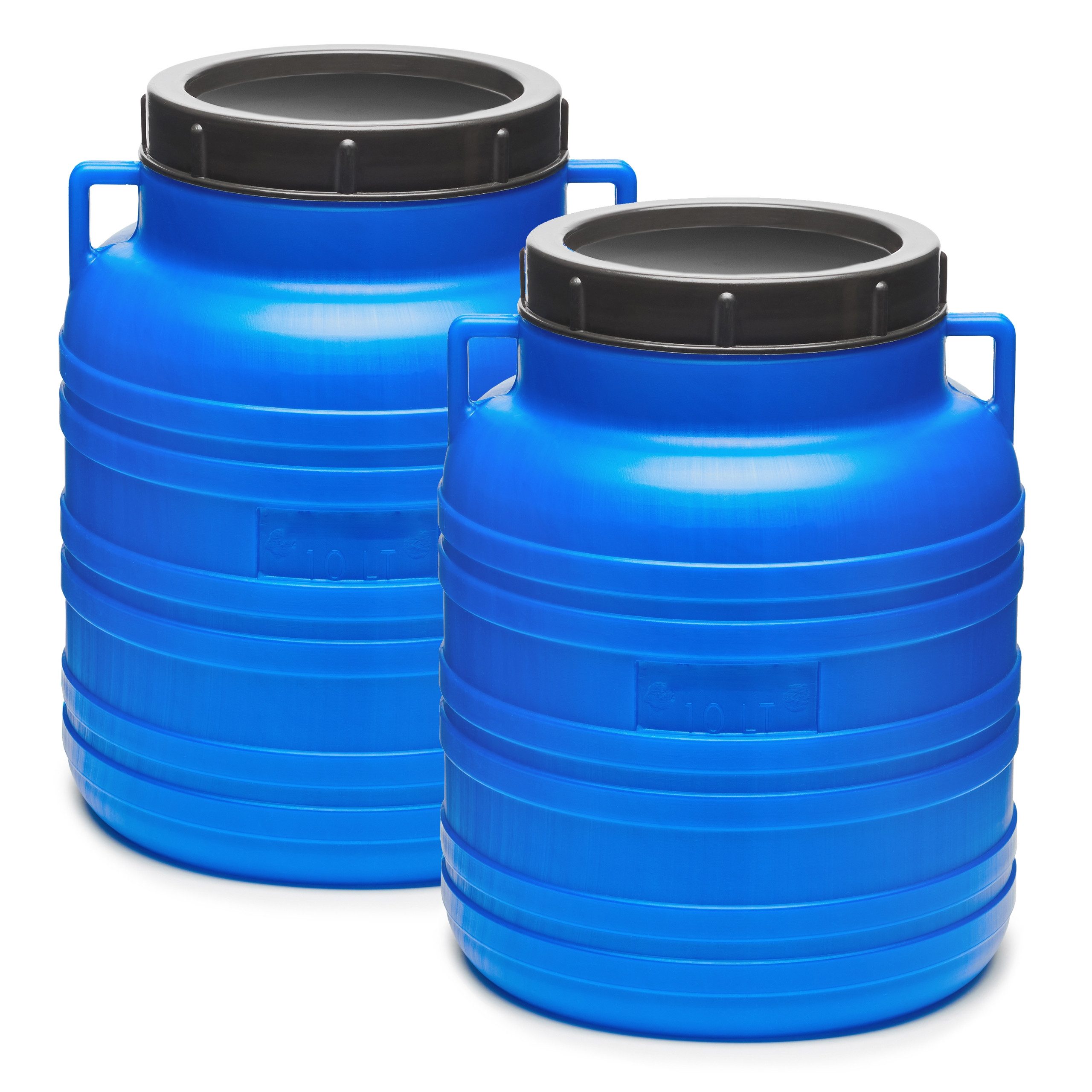 Garronda Regentonne 2x Plastikfass Lebensmittelfass Sauerkrautfass Hobbock Garten GD-0078, 10 l, (2-tlg), BPA-Frei