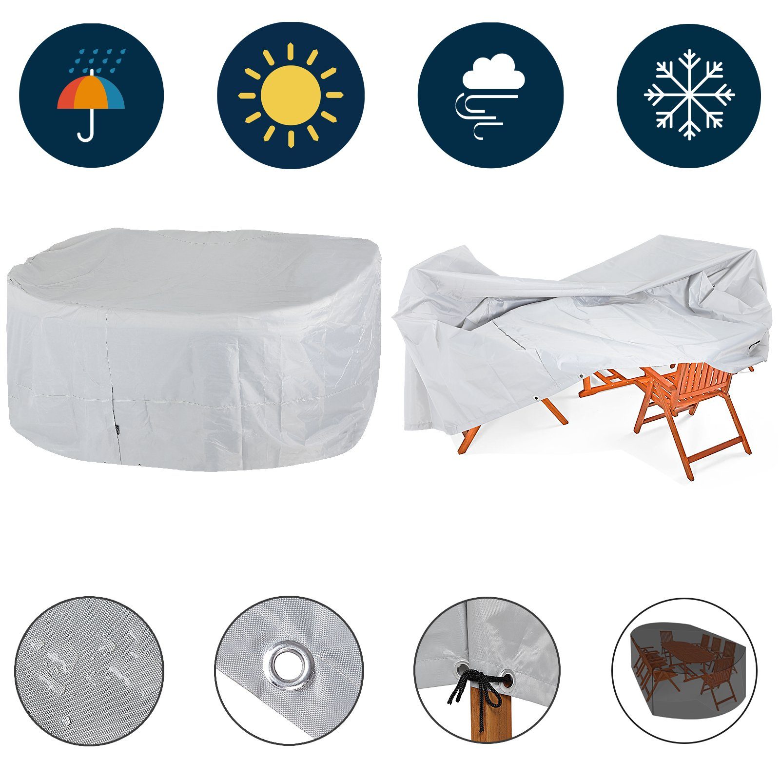 Kingsleeve Gartenmöbel-Schutzhülle Oxford, Outdoor Abdeckplane Schutzhülle günstig online kaufen