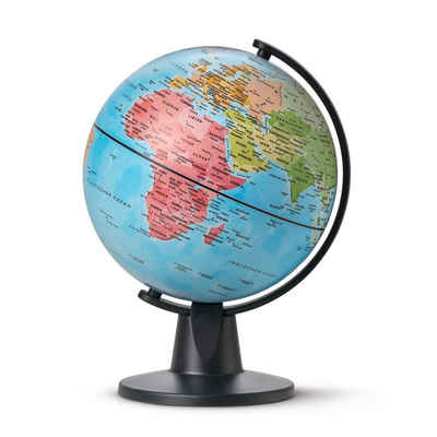 Idena Globus 22068, Globus mit politischem Kartenbild, ca. 11 cm Weltkarte bunt Übersicht Welt mehrfarbig