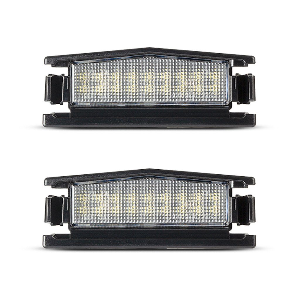 LLCTOOLS KFZ-Ersatzleuchte LED Kennzeichenbeleuchtung Auto, E-geprüft mit geringem Verbrauch, Plug and Play, 2 St., kaltweiß, 6000K, 18 SMD, für MAZDA MX-5 Miata, ND BJ ab 2015 - mit CAN-Bus