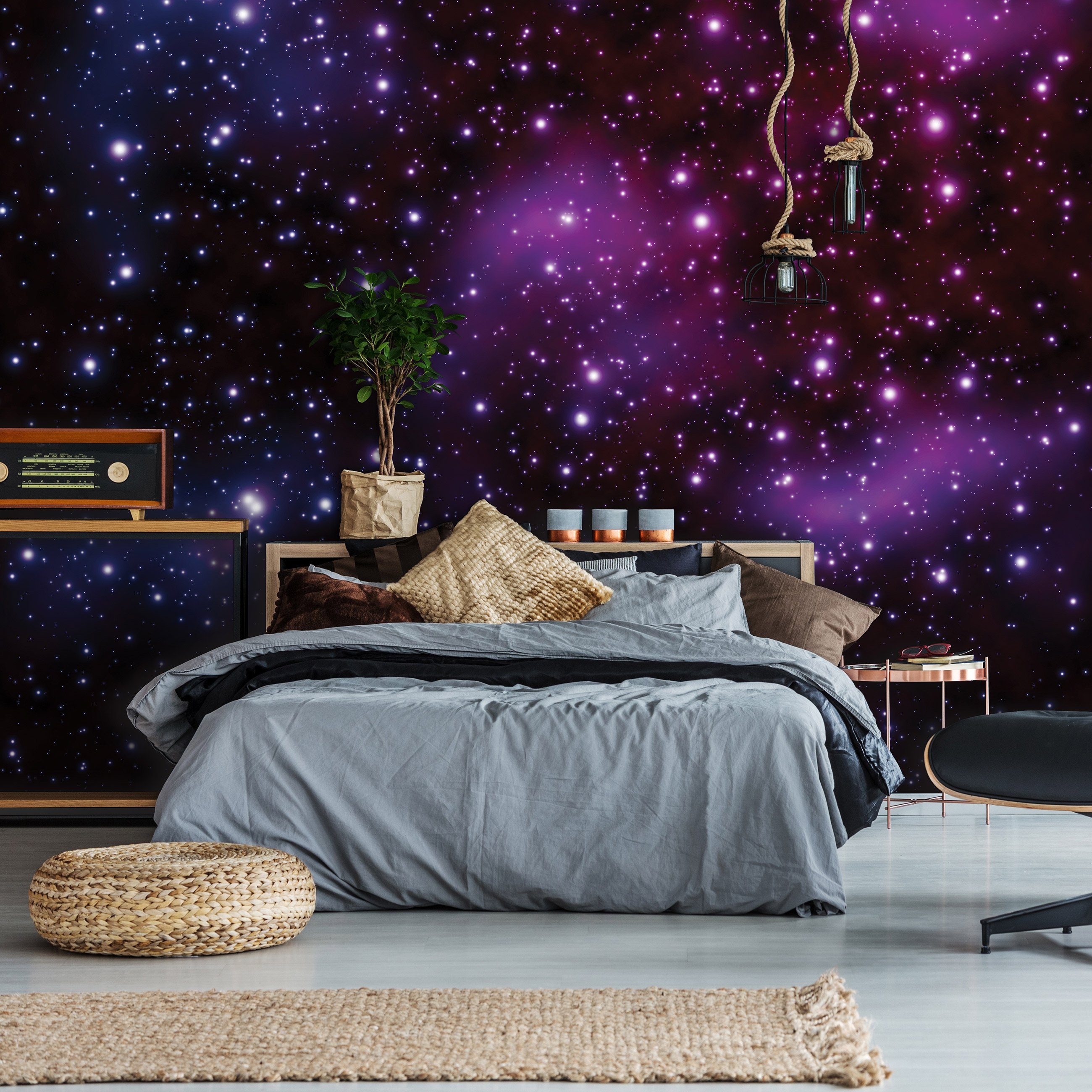 Wallarena Fototapete Kinderzimmer Jungen Mädchen Sterne Himmel Vlies Tapete günstig online kaufen