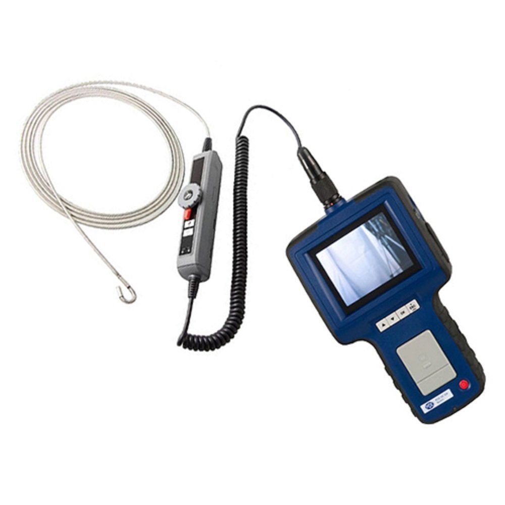 PCE Instruments Inspektionskamera Schwanenhalskamera Endoskopkamera 2-Wege Kopf Inspektionskamera (flexibles Kabel 3000 mm, mit Tragetasche, 8GB SD-Speicherkarte)