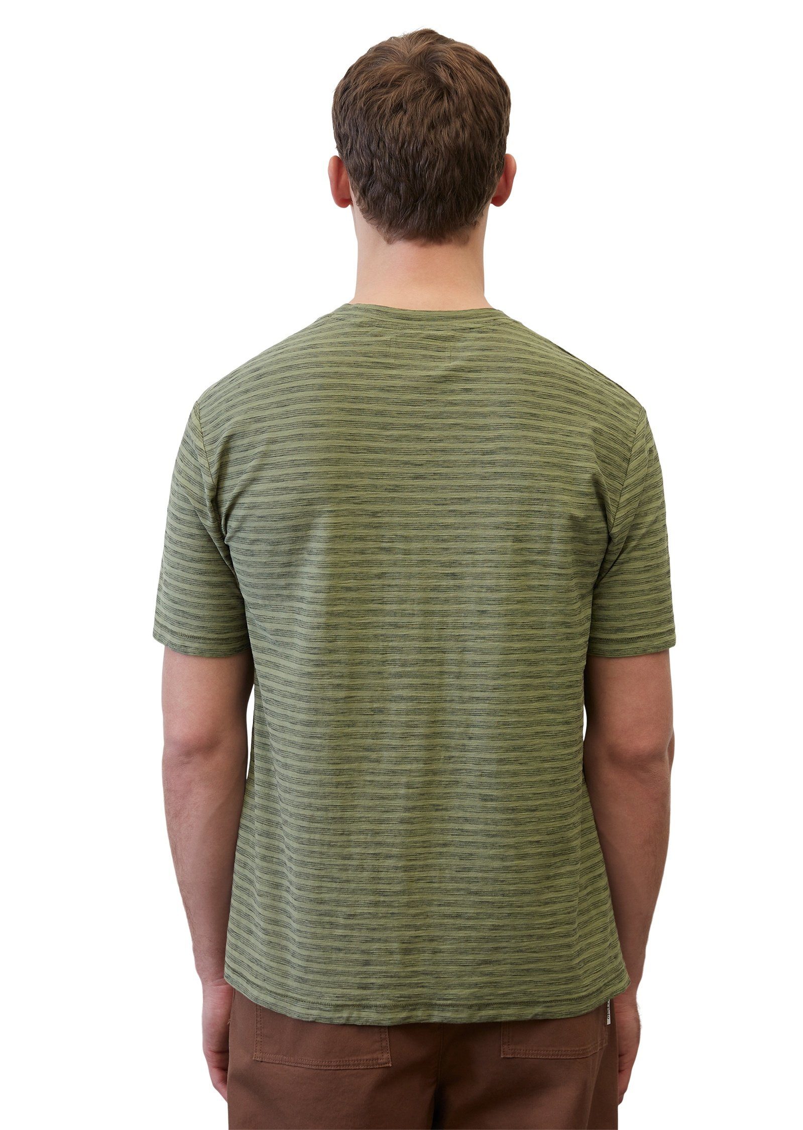 Slub-Jersey O'Polo softem grün Marc in T-Shirt