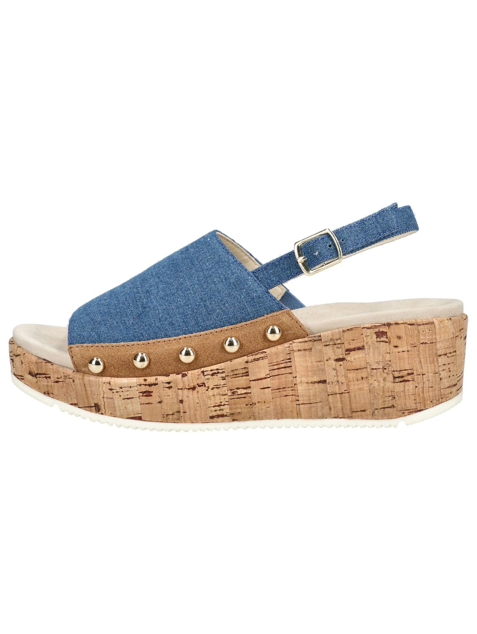Ara Ara Sandalen Leder/Textil Keilsandalette