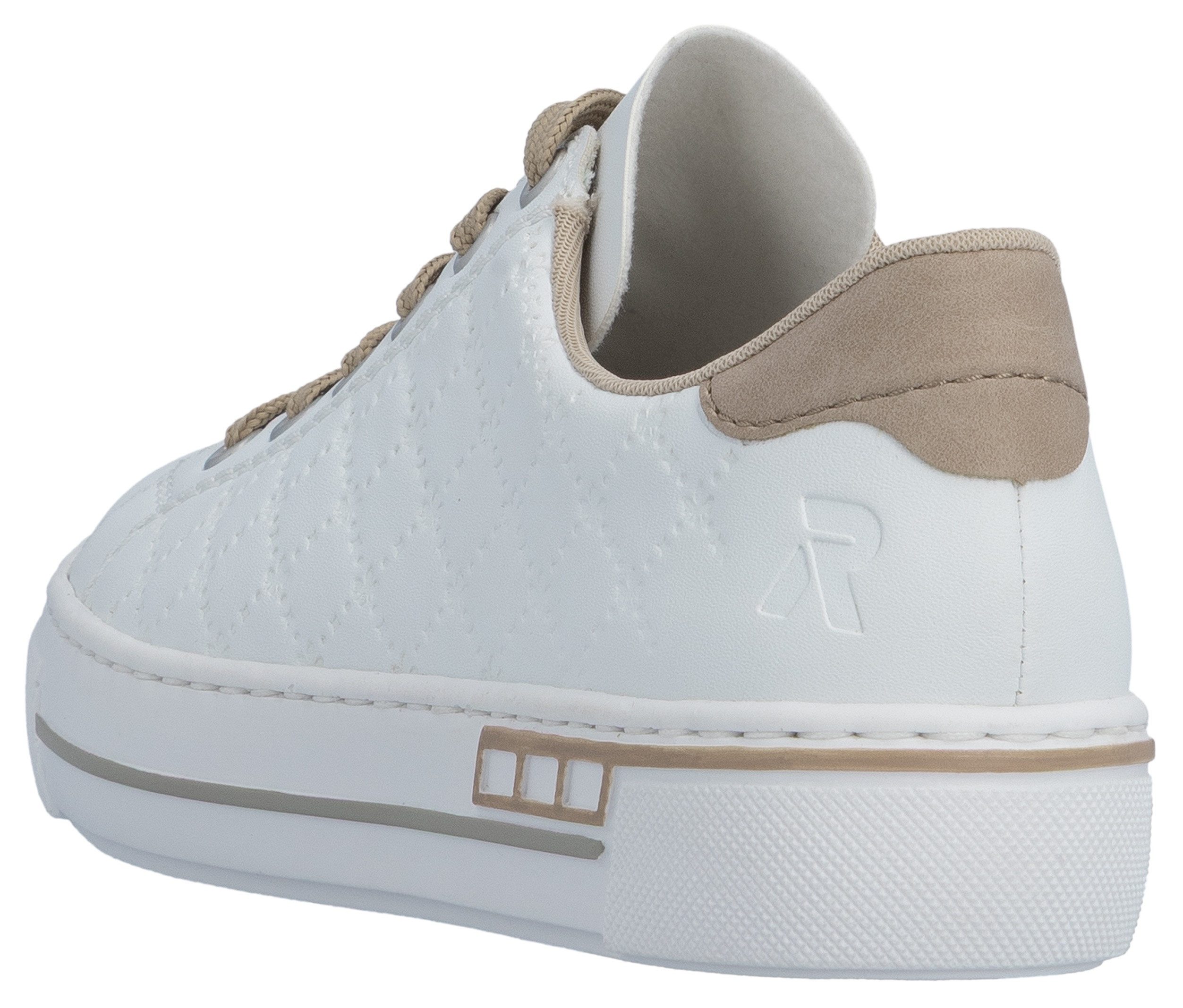 Rieker Plateausneaker harmonischen Kontrastdetails, Freizeitschuh, Halbschuh, Schnürschuh