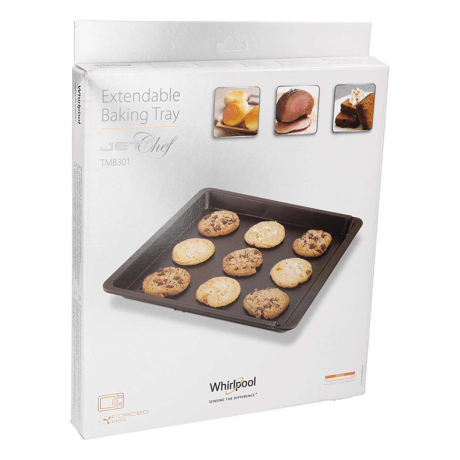 easyPART Montagezubehör Backofen wie Whirlpool 484000008833 Backblech ausziehbar, Backofen / Herd
