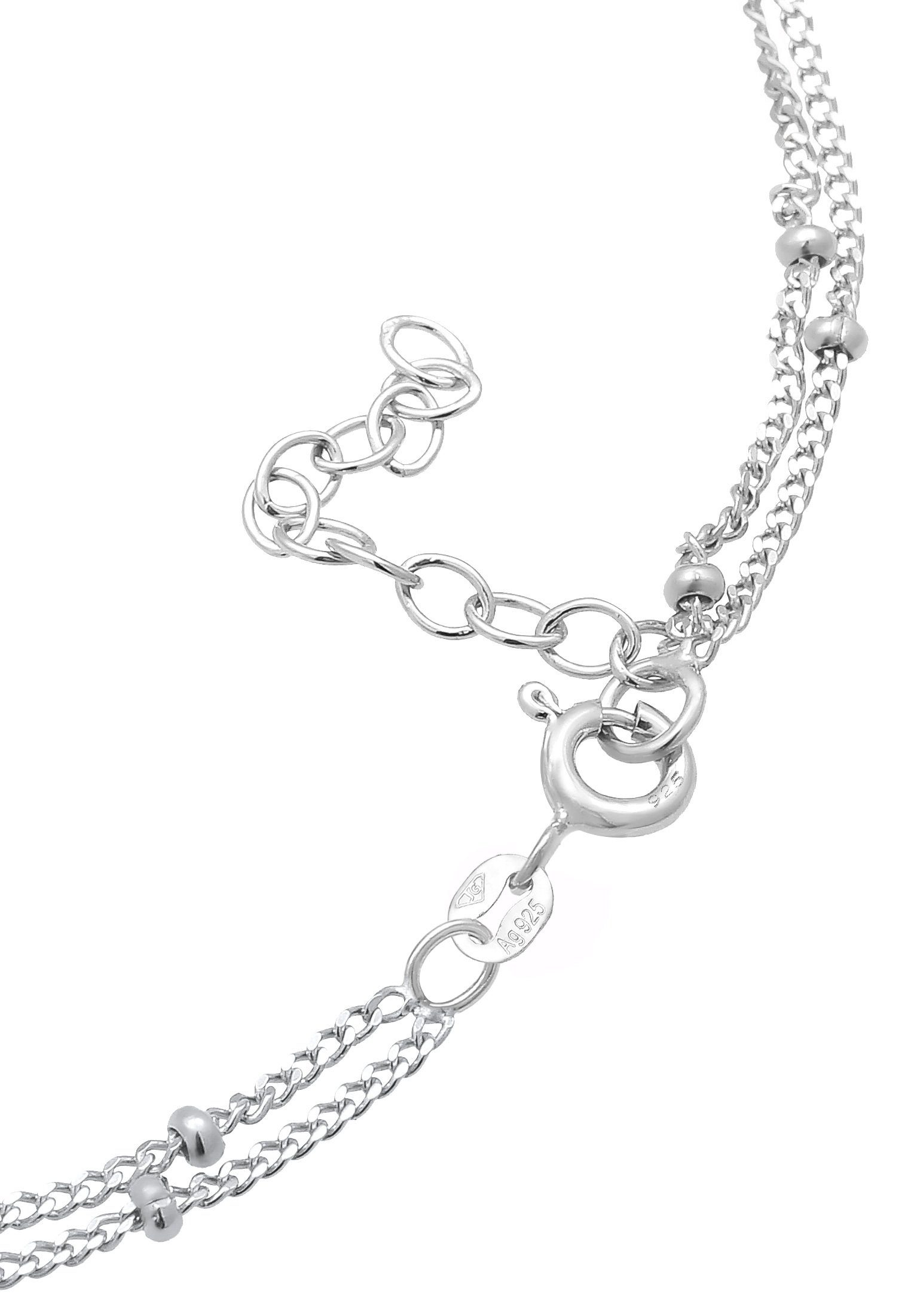 Elli Fußkette Fußkette mit Kugeln Zeitlos Schmuck Geschenk 925 Silber – Bild 3 von 4