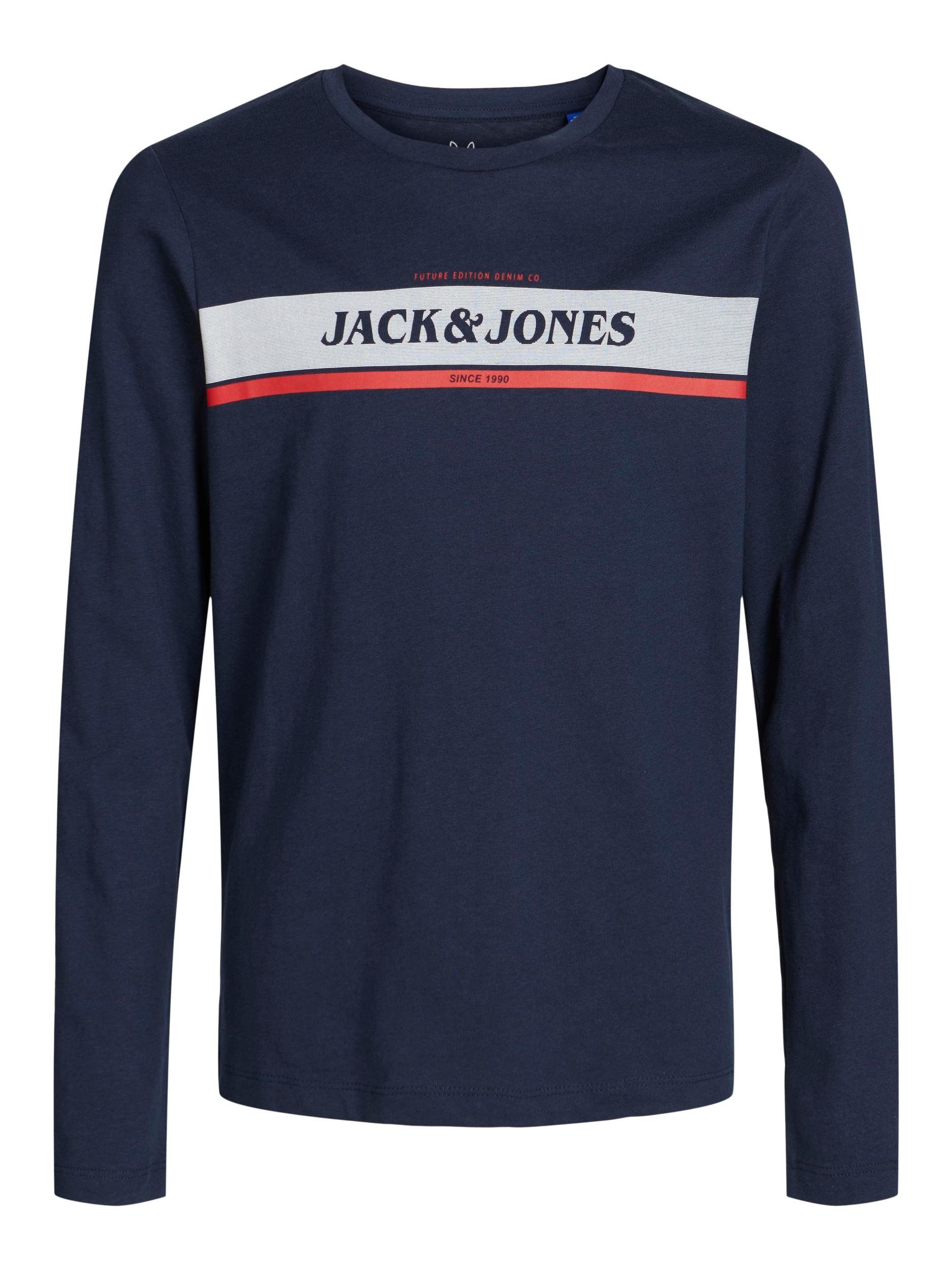 JJALEX JNR Jack Jones CREW Langarmshirt Junior NECK blazer TEE navy & LS