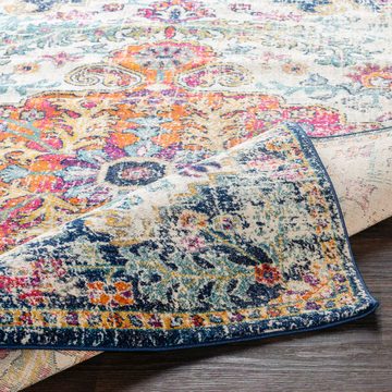 Teppich Traditional, Surya, rechteckig, Höhe: 12 mm, Boho Kurzflor Orientteppich, Wohnzimmer, Schlafzimmer