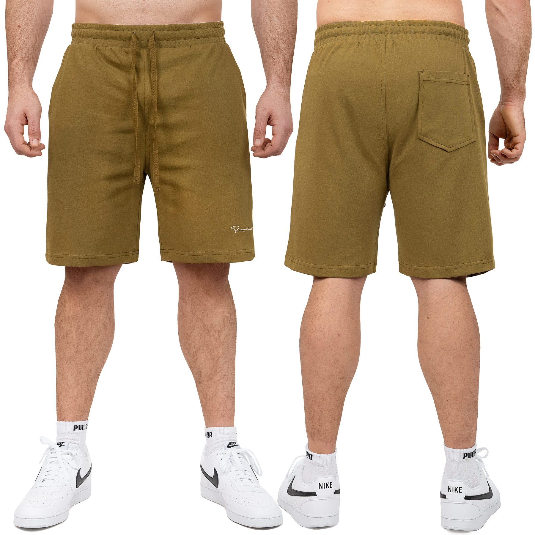Trainingsshorts Herren Regular Fit Sport Hose Marken-Stick S-23RS043