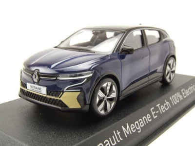 Norev Modellauto Renault Megane E-Tech 100% Electric 2022 dunkelblau schwarz Modellauto, Maßstab 1:43