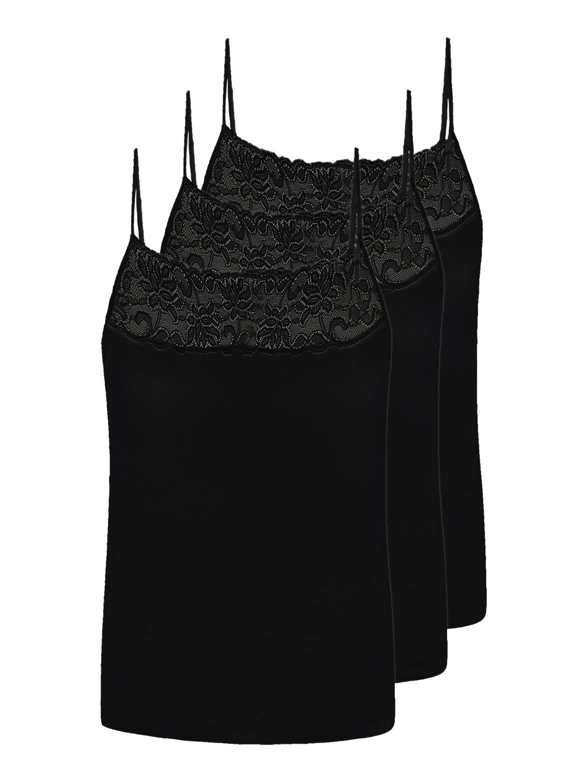 Achseltop 3er Pack Damen Spaghettitop Nostalgie