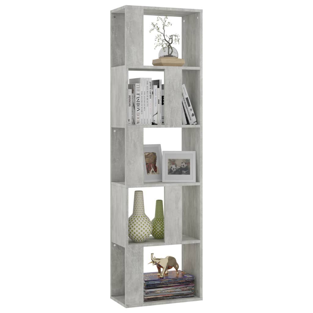 45x24x159 Bücherregal Betongrau Bücherregal/Raumteiler furnicato Holzwerkstoff cm
