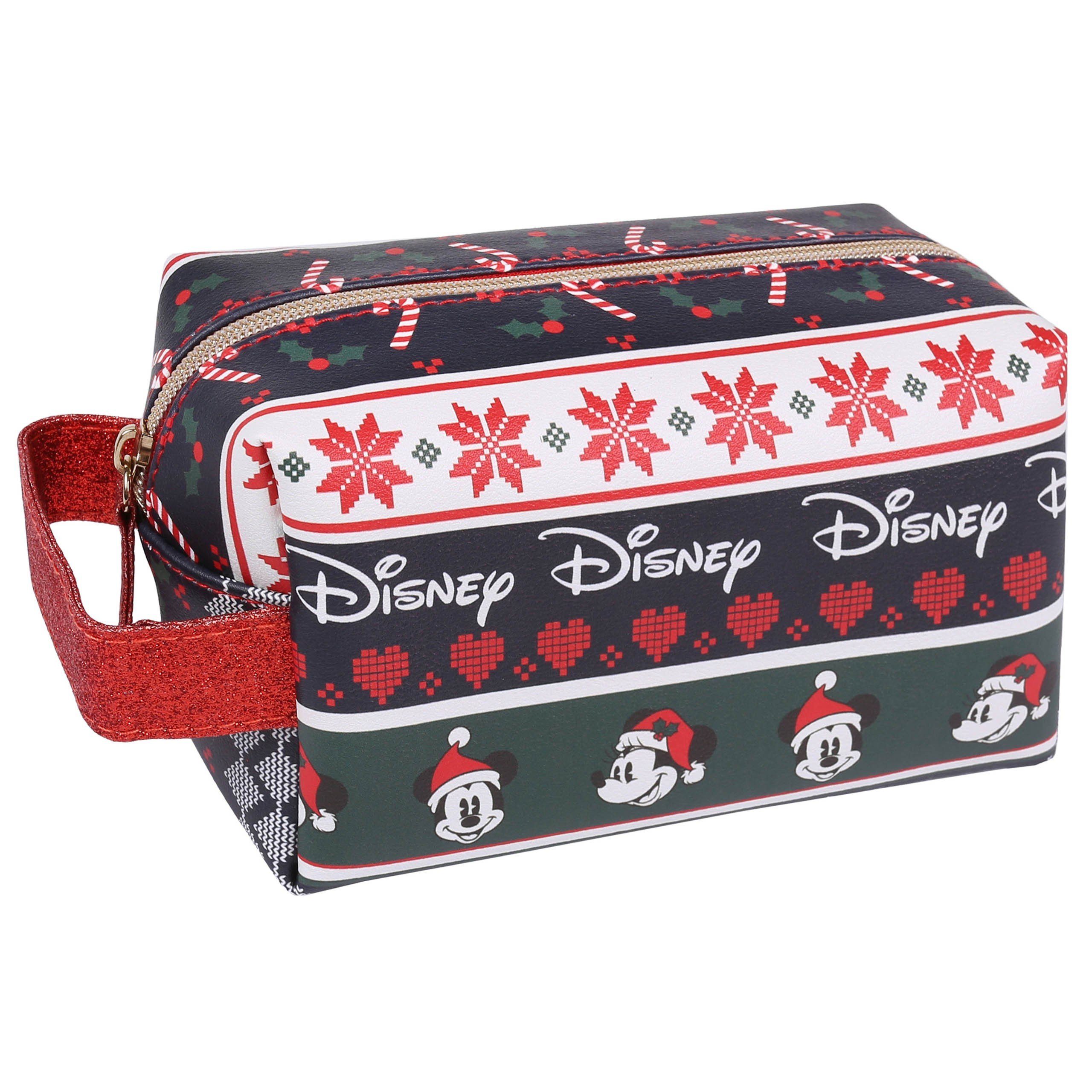 Disney Kulturbeutel Weihnachtliche Kosmetiktasche mit einer Kammer Mickey Maus DISNEY