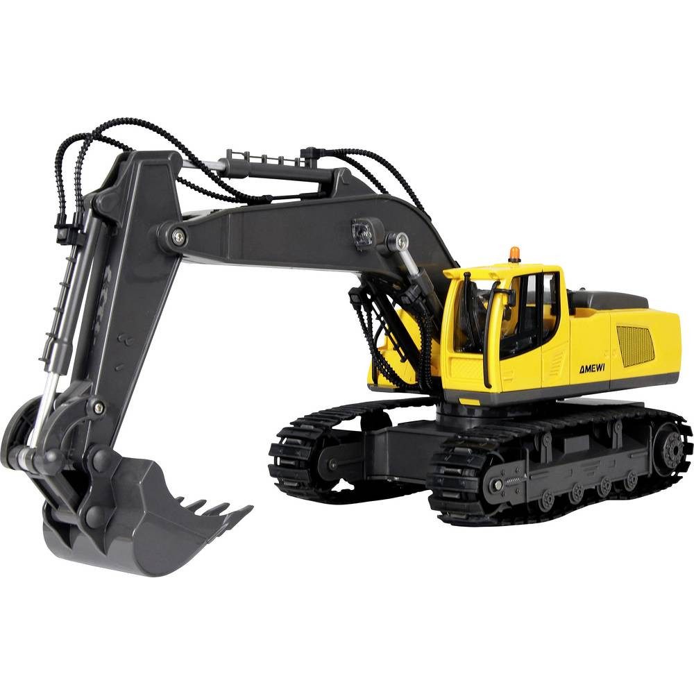 Amewi RC-Bagger 22712 1:18 Elektro Baufahrzeug RtR, inkl. Akku und Ladekabel, mit Lichteffekt
