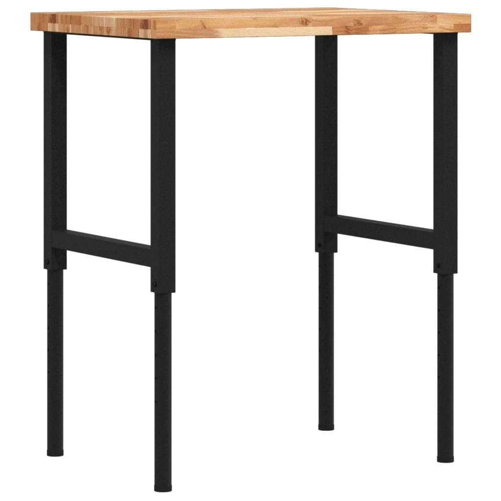 vidaXL Werkbank Werkbank 80x60x(73-99,5) cm Massivholz Akazie Rechteckig