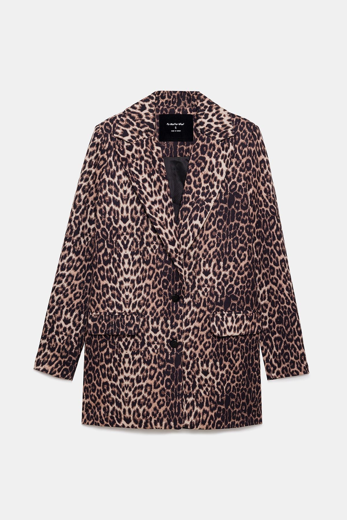 Jeansjacke Blazer mit Leopardenmuster