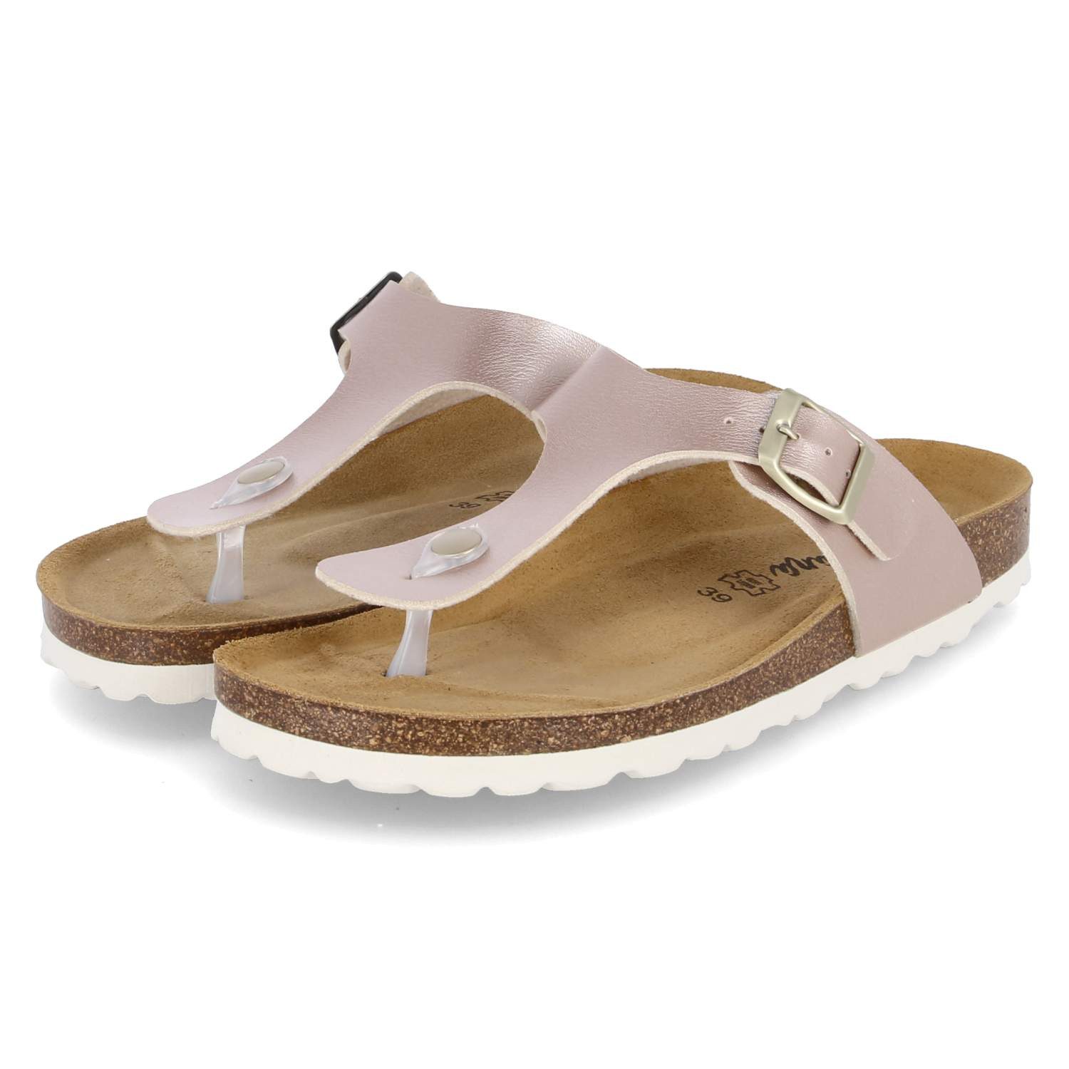 Beliana Beliana 0027/299/Platin Nac/408 80 Met Damen Synthetik pink Pantolette