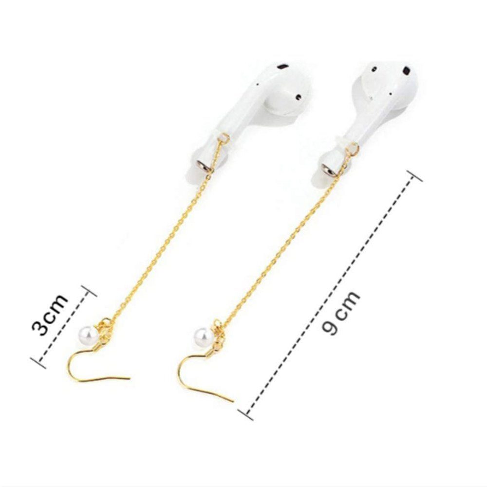 2 Ohrringe, Kopfhörerständer GelldG AirPods Anti-Lost-Ohrring für Paar AirPods