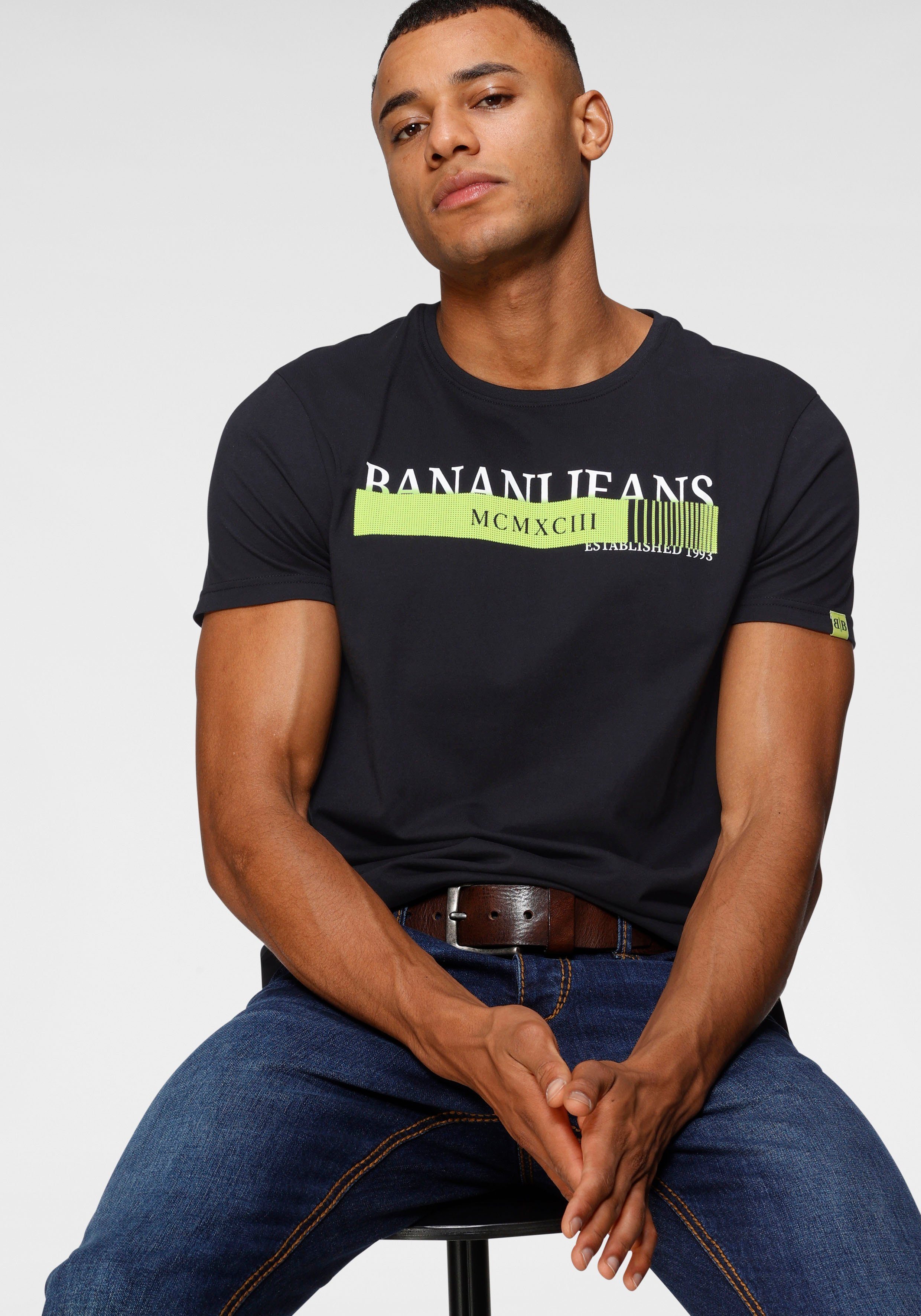 Bruno Banani T-Shirt mit Print neonfarbenen
