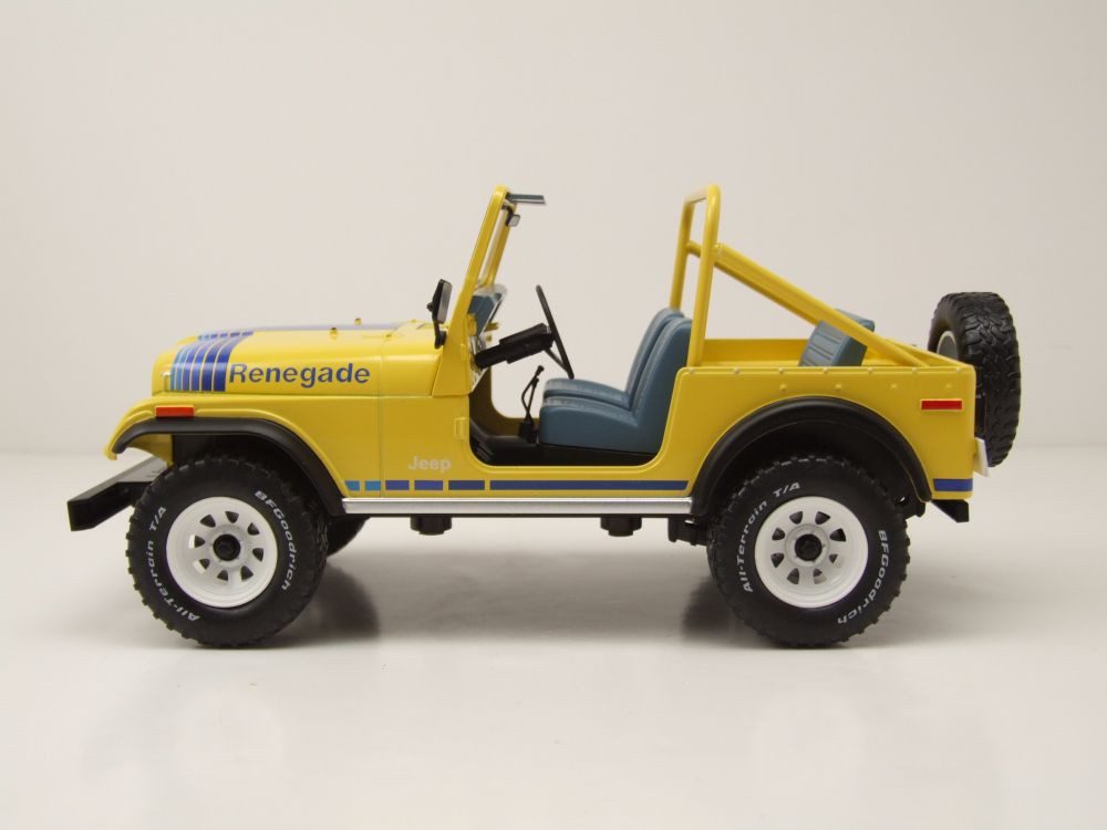 MCG Modellauto Jeep CJ-7 Renegade 1980 hellgelb, Maßstab 1:18