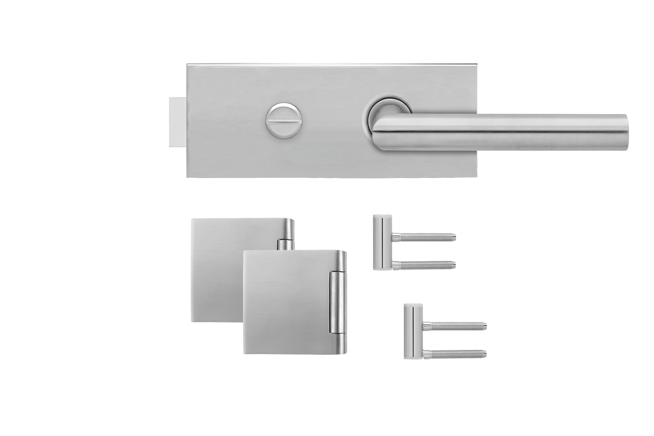 steinau Zimmertür Ganzglas Innentür - Tür + Zarge + Griff - Klar-/Milchglas - Durat®, Glastür mit Zarge, wahlweise DIN links oder rechts, Türgriff