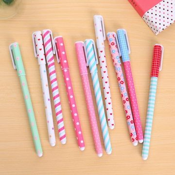 Katara Kugelschreiber 10 farbige bunte Kugelschreiber in einer Box, (Set, 10-tlg), Schön-Schreib-Stift, Pastellfarben, Koreanische Schulsachen, Kawaii