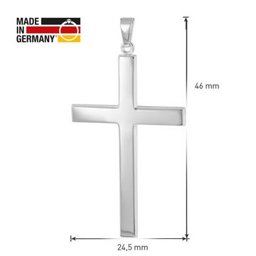 trendor Kreuzanhänger Kreuz- für Männer Weißgold 585 (14 Kt) 39 mm