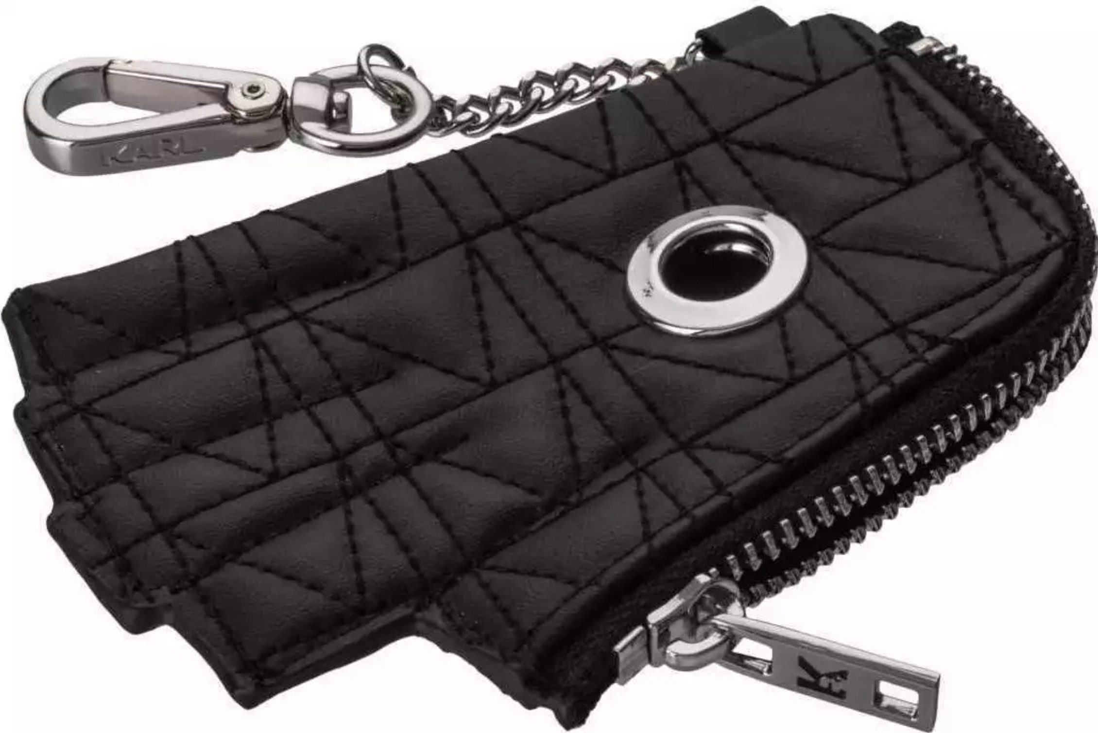 KARL LAGERFELD Hundekotbeutel Hunde Haustiere Kotbeutelspender Exklusive Gassibeutel Tasche, Robuster Karabinerhaken mit eingraviertem KARL Schriftzug