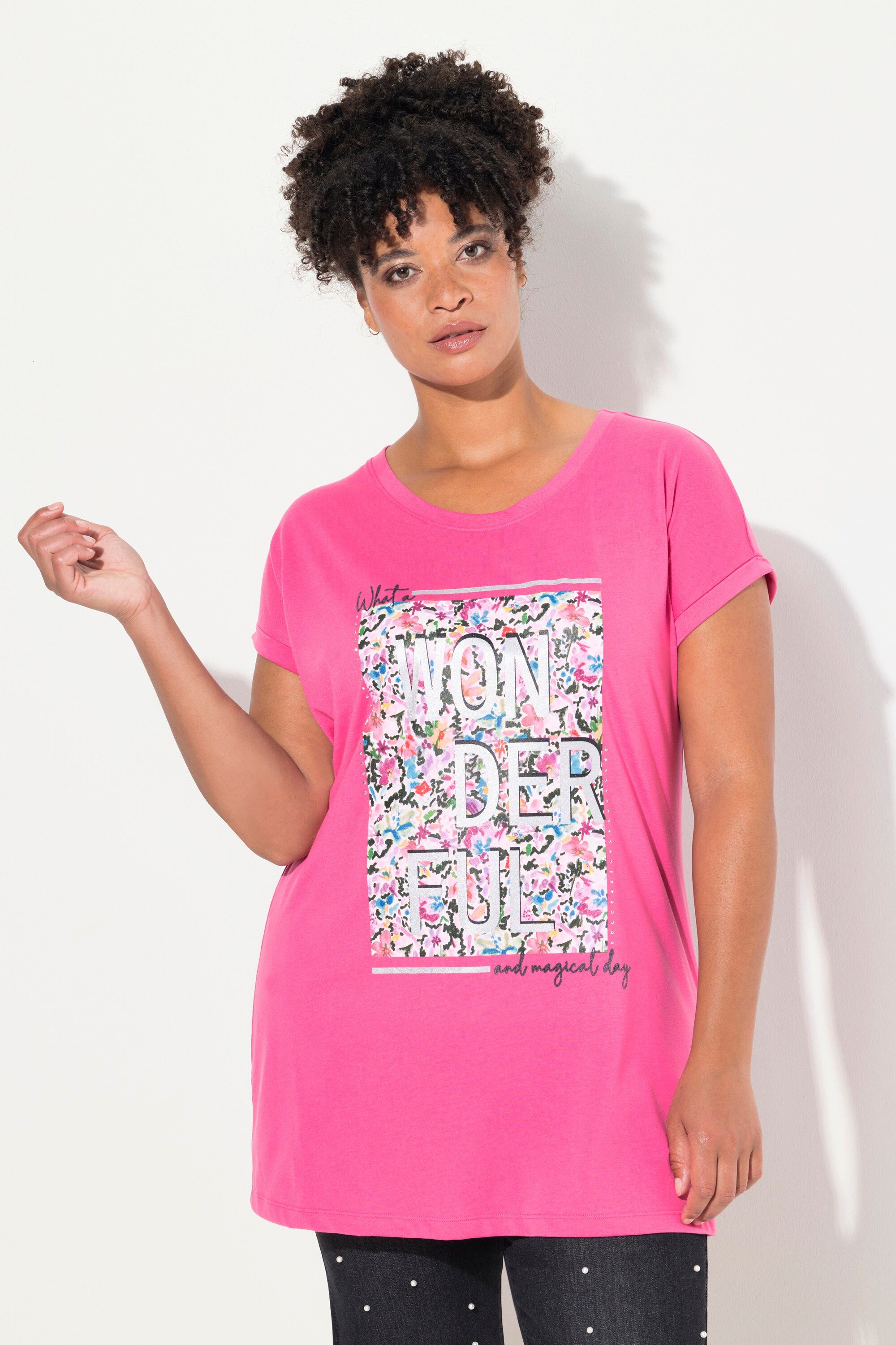 MIAMODA T-Shirt T-Shirt oversized farbiger Print günstig online kaufen