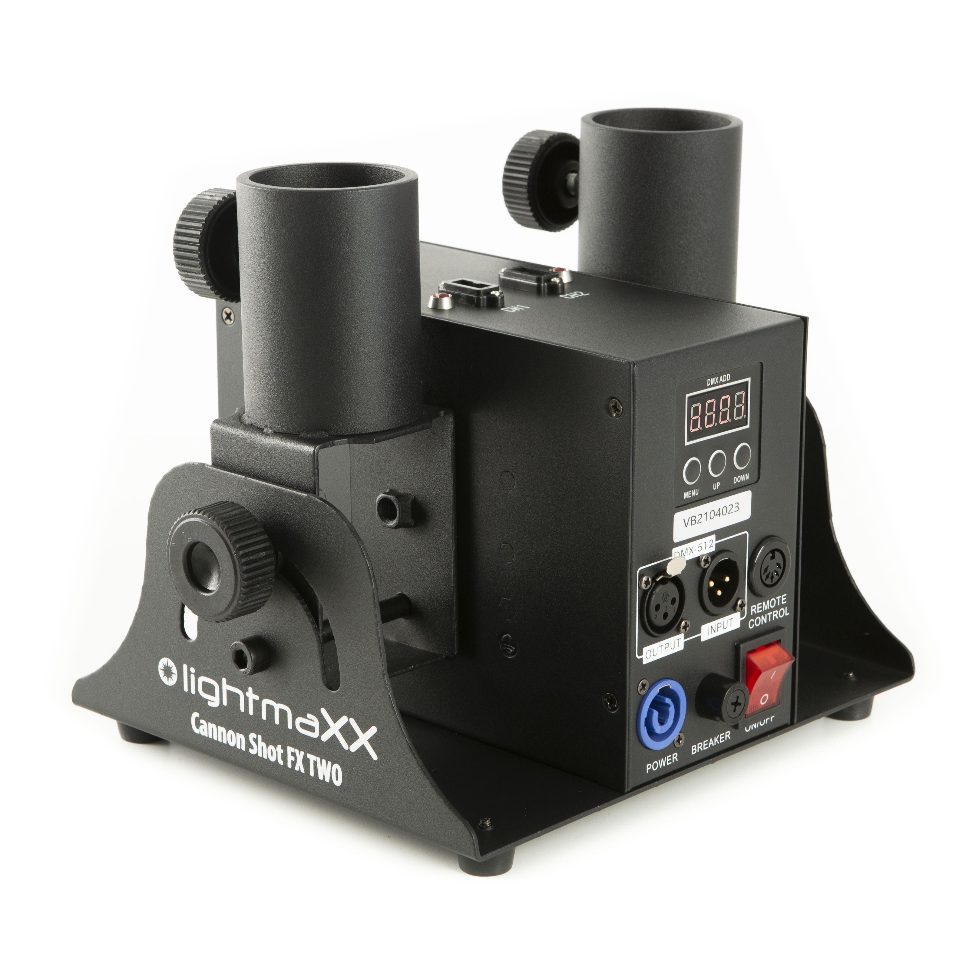 lightmaXX Discolicht, Kompakte Konfetti Kanone, DMX steuerbar, Funk Fernbedienung