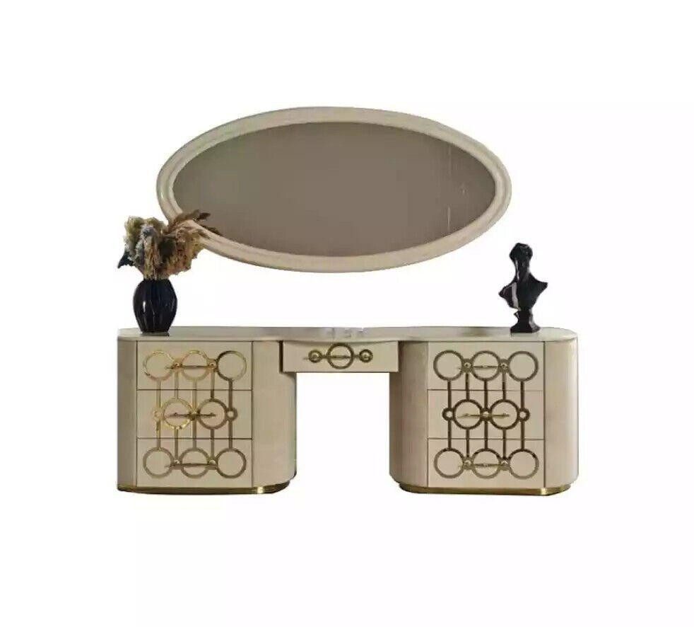 Schminktisch Set Konsole Spiegel Schlafzimmer Möbel Design Hocker Set modern